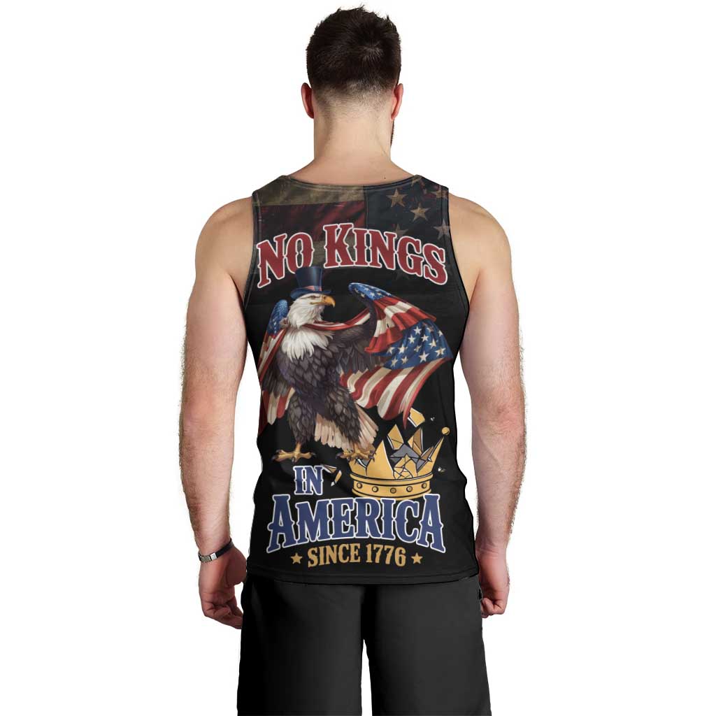 No Kings In America Since 1776 Men Tank Top Eagle Crushing Crown - Wonder Print Shop
