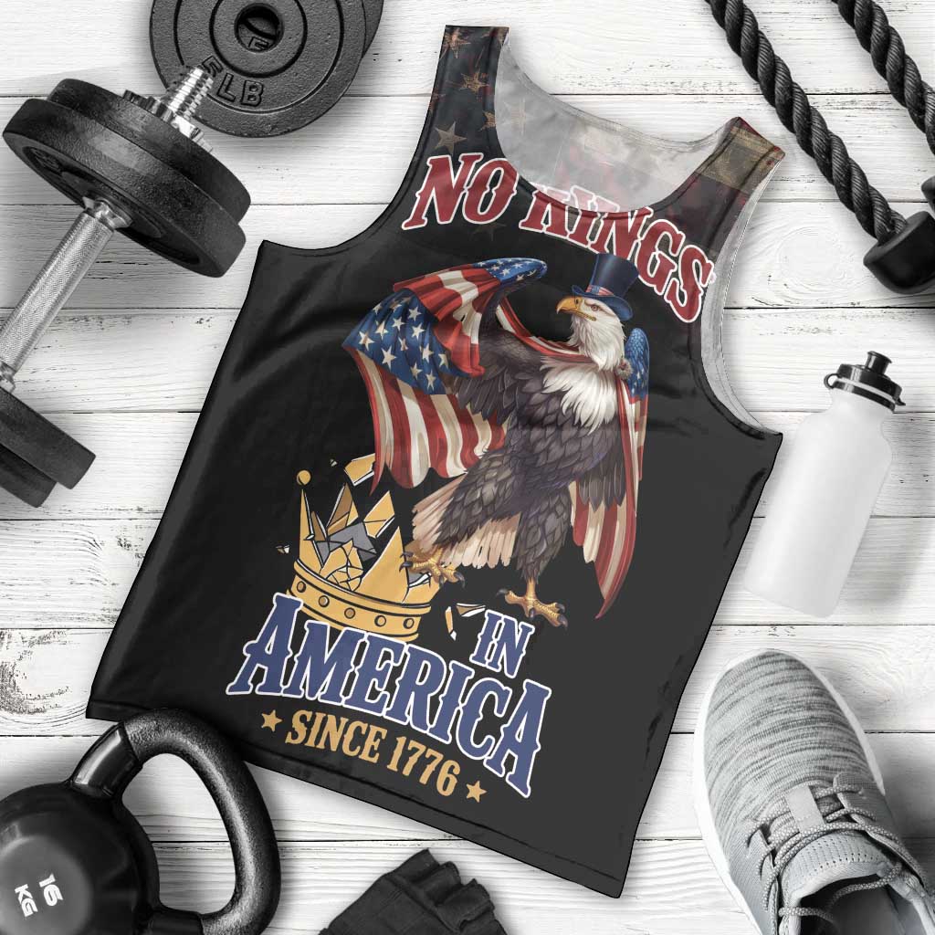 No Kings In America Since 1776 Men Tank Top Eagle Crushing Crown - Wonder Print Shop