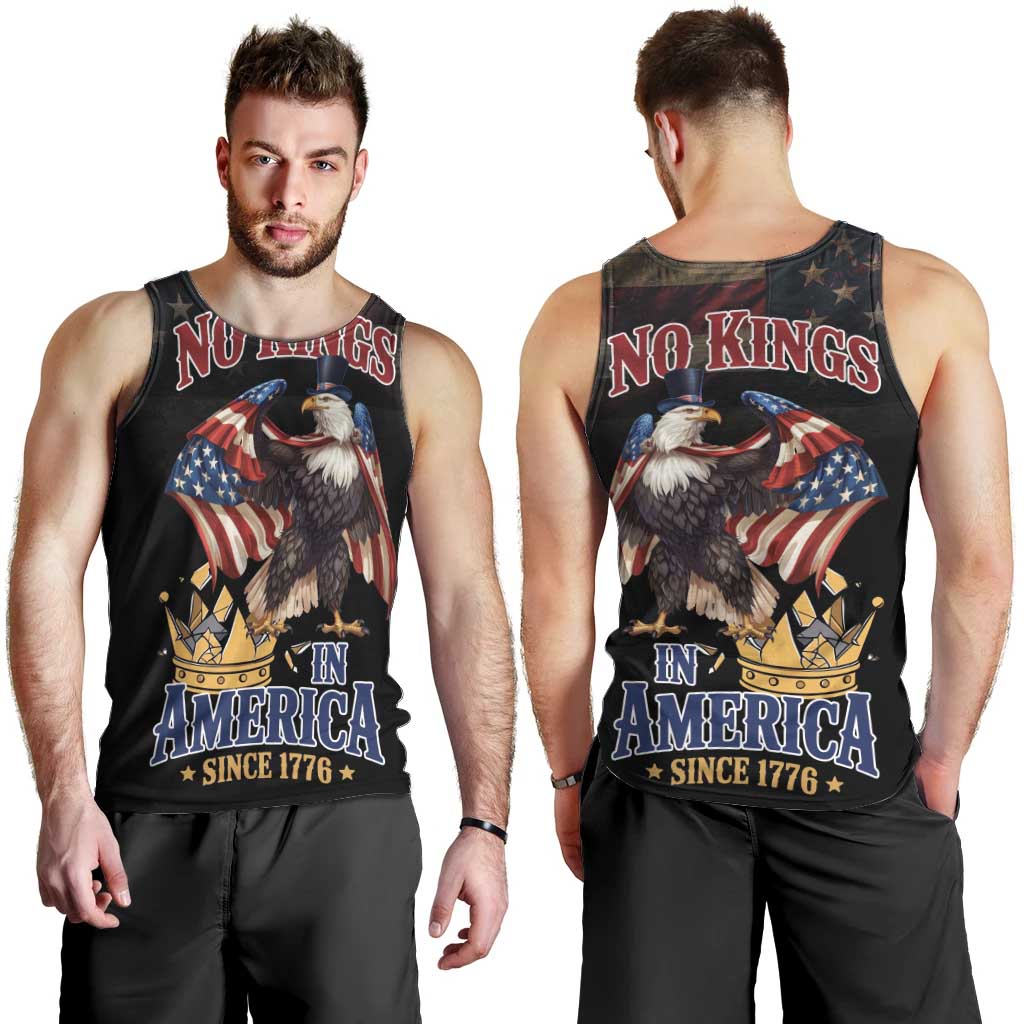 No Kings In America Since 1776 Men Tank Top Eagle Crushing Crown - Wonder Print Shop