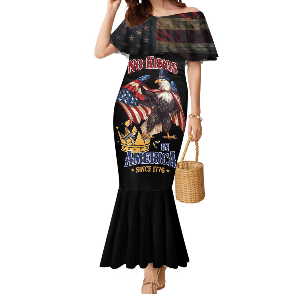 No Kings In America Since 1776 Mermaid Dress Eagle Crushing Crown - Wonder Print Shop