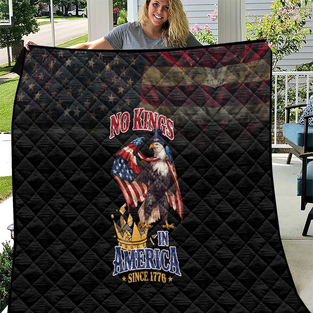 No Kings In America Since 1776 Quilt Eagle Crushing Crown - Wonder Print Shop