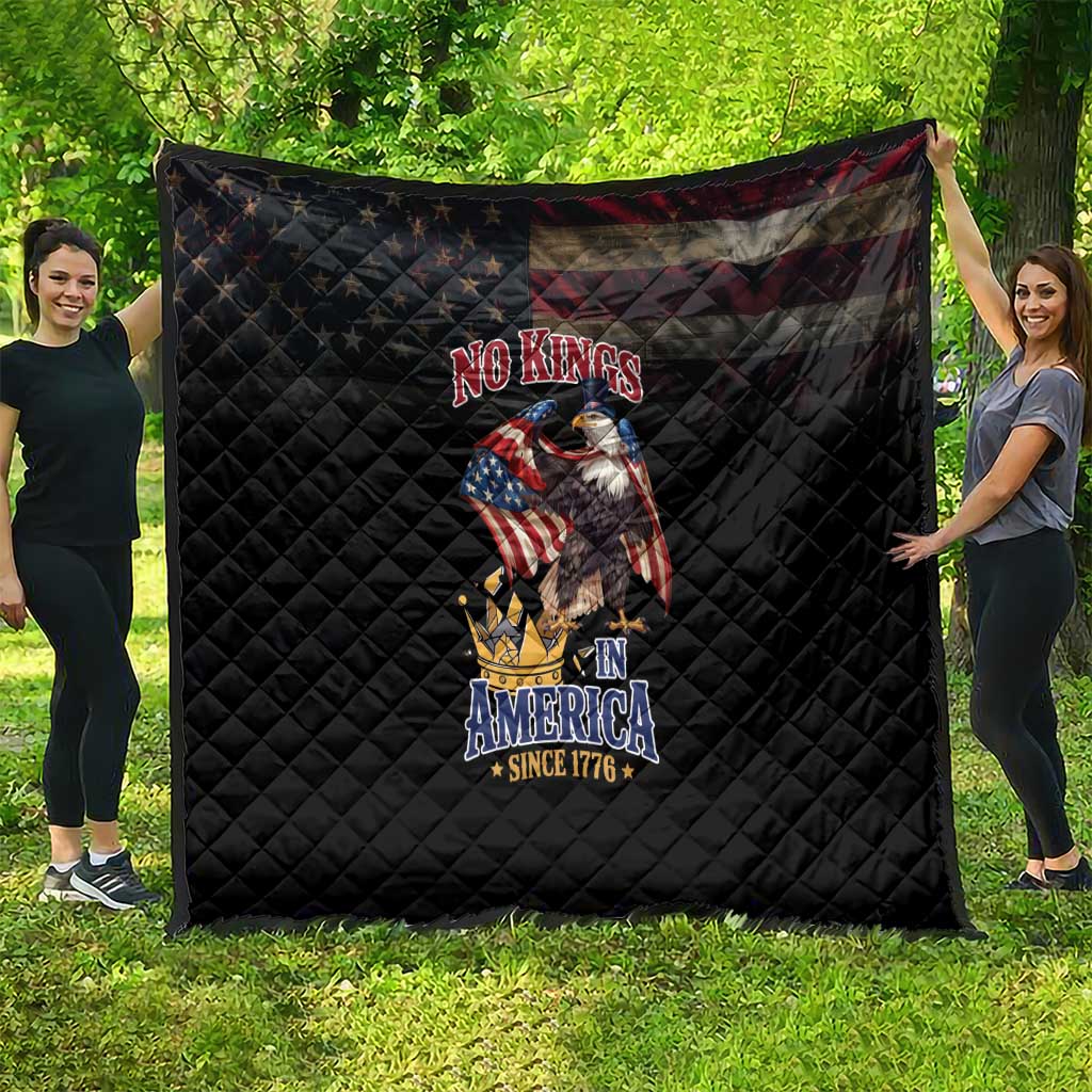 No Kings In America Since 1776 Quilt Eagle Crushing Crown - Wonder Print Shop