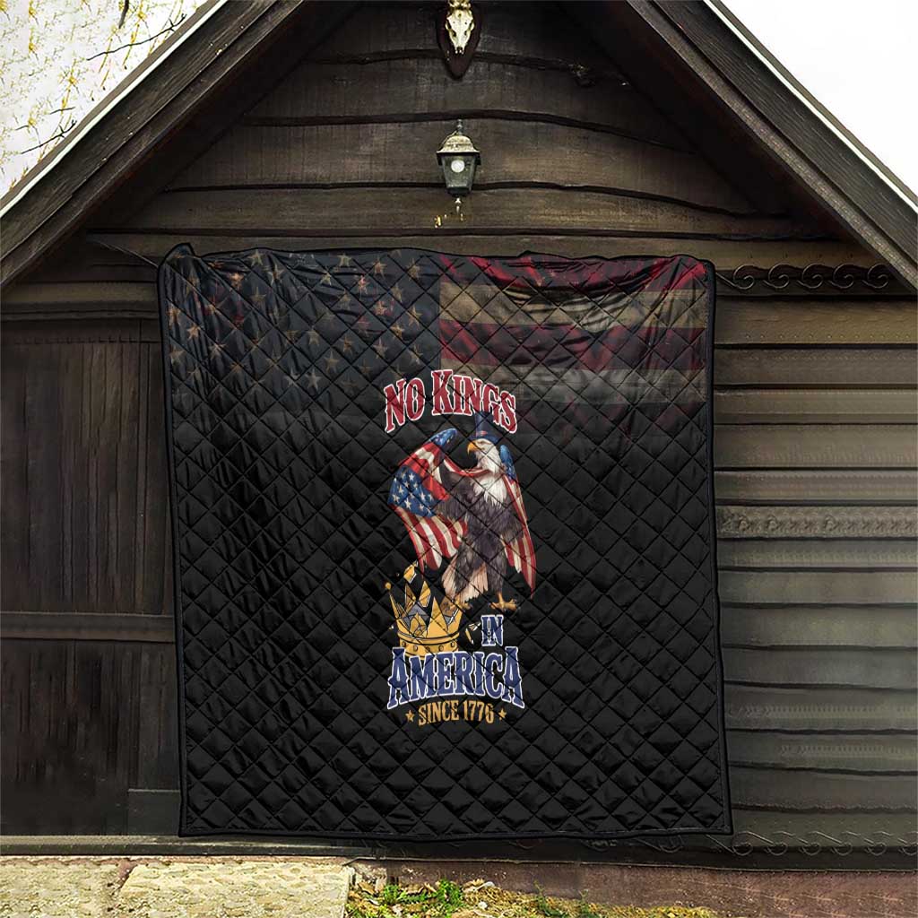 No Kings In America Since 1776 Quilt Eagle Crushing Crown - Wonder Print Shop
