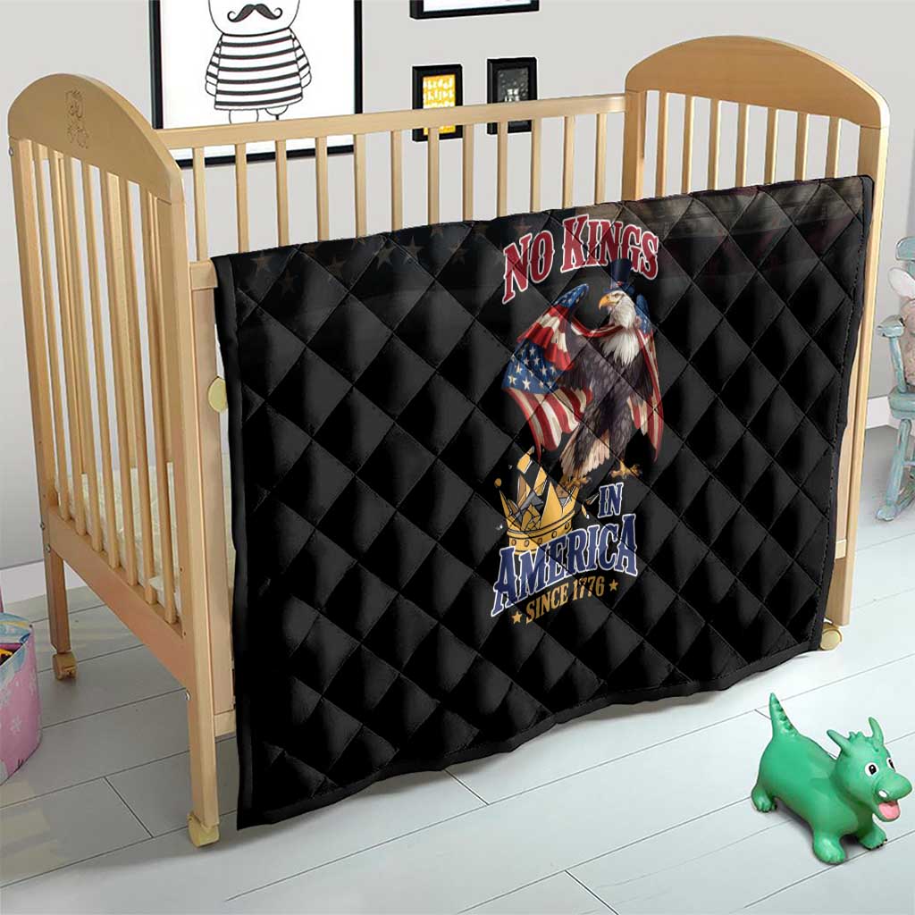 No Kings In America Since 1776 Quilt Eagle Crushing Crown - Wonder Print Shop