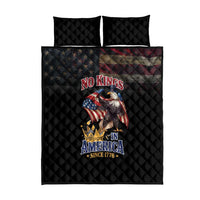 No Kings In America Since 1776 Quilt Bed Set Eagle Crushing Crown - Wonder Print Shop