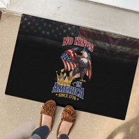 No Kings In America Since 1776 Rubber Doormat Eagle Crushing Crown - Wonder Print Shop