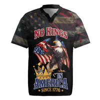 No Kings In America Since 1776 Rugby Jersey Eagle Crushing Crown - Wonder Print Shop