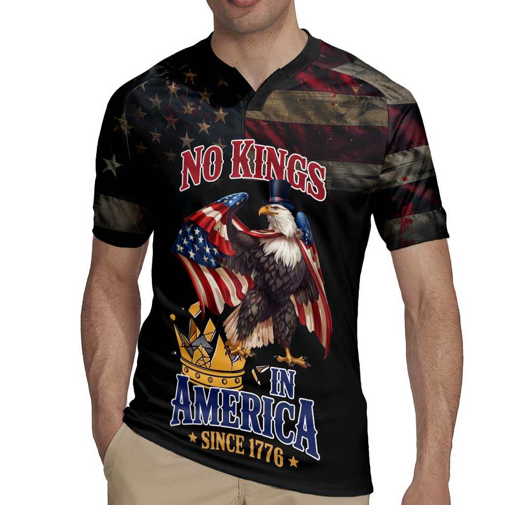 No Kings In America Since 1776 Rugby Jersey Eagle Crushing Crown - Wonder Print Shop