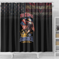 No Kings In America Since 1776 Shower Curtain Eagle Crushing Crown - Wonder Print Shop