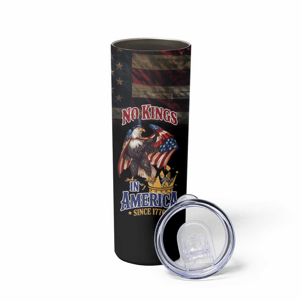 No Kings In America Since 1776 Skinny Tumbler Eagle Crushing Crown - Wonder Print Shop