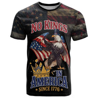No Kings In America Since 1776 T Shirt Eagle Crushing Crown - Wonder Print Shop