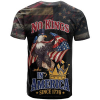 No Kings In America Since 1776 T Shirt Eagle Crushing Crown - Wonder Print Shop