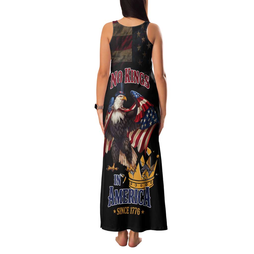 No Kings In America Since 1776 Tank Maxi Dress Eagle Crushing Crown - Wonder Print Shop