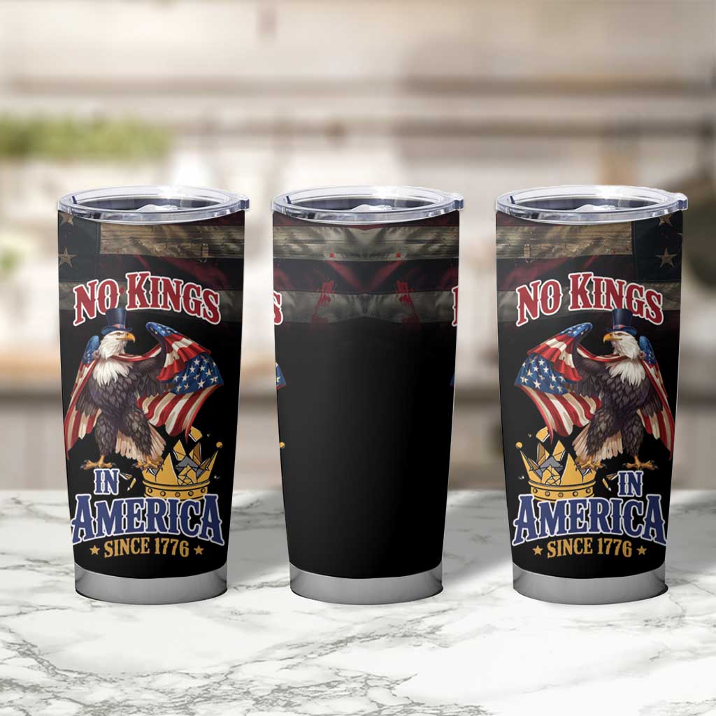 No Kings In America Since 1776 Tumbler Cup Eagle Crushing Crown - Wonder Print Shop