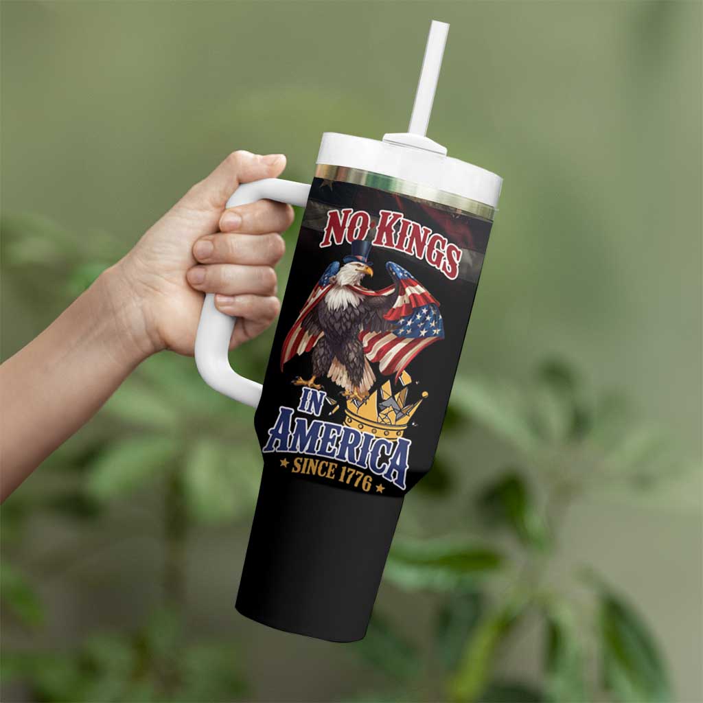 No Kings In America Since 1776 Tumbler With Handle Eagle Crushing Crown - Wonder Print Shop