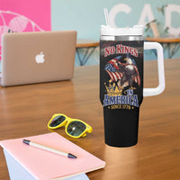 No Kings In America Since 1776 Tumbler With Handle Eagle Crushing Crown - Wonder Print Shop