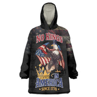 No Kings In America Since 1776 Wearable Blanket Hoodie Eagle Crushing Crown - Wonder Print Shop