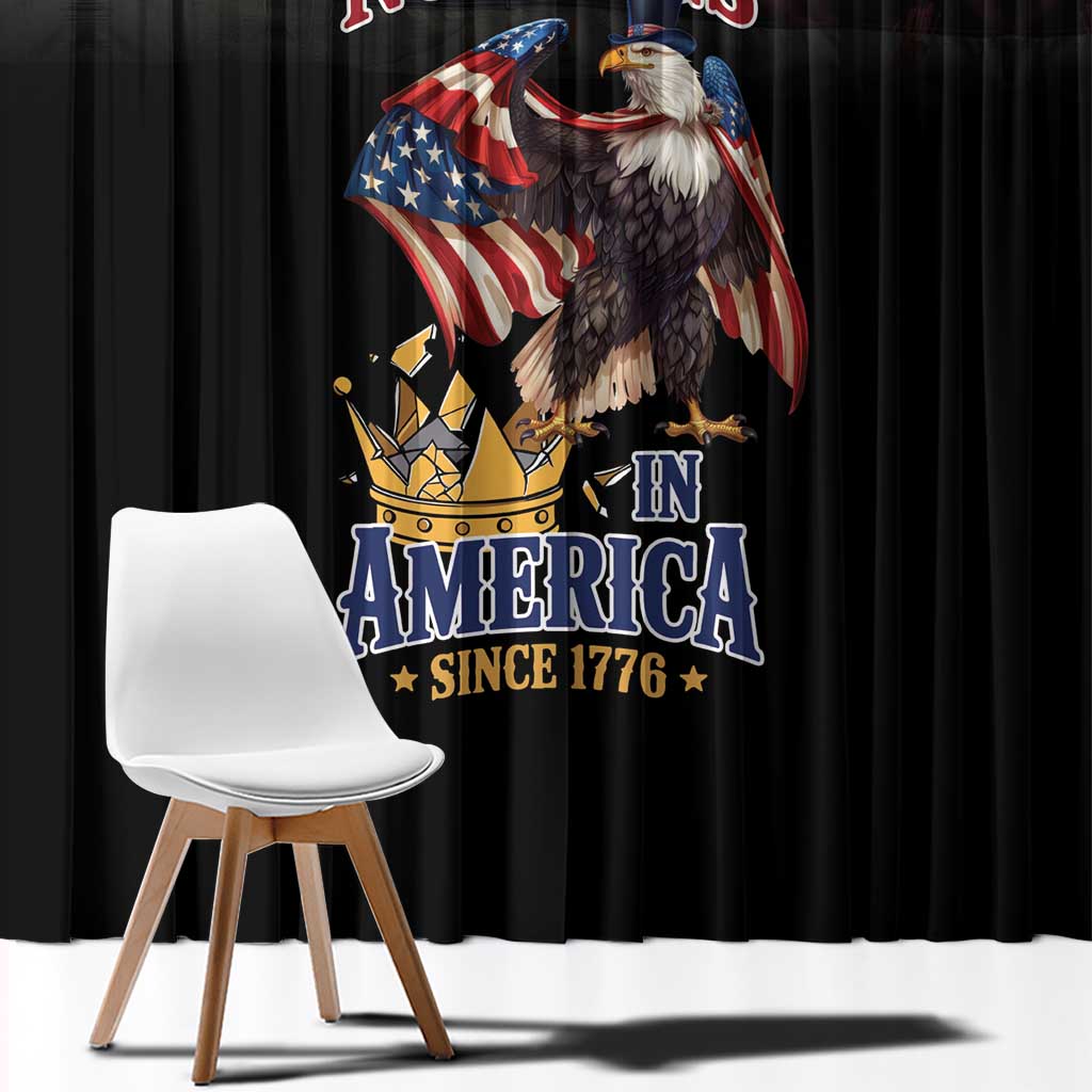 No Kings In America Since 1776 Window Curtain Eagle Crushing Crown - Wonder Print Shop