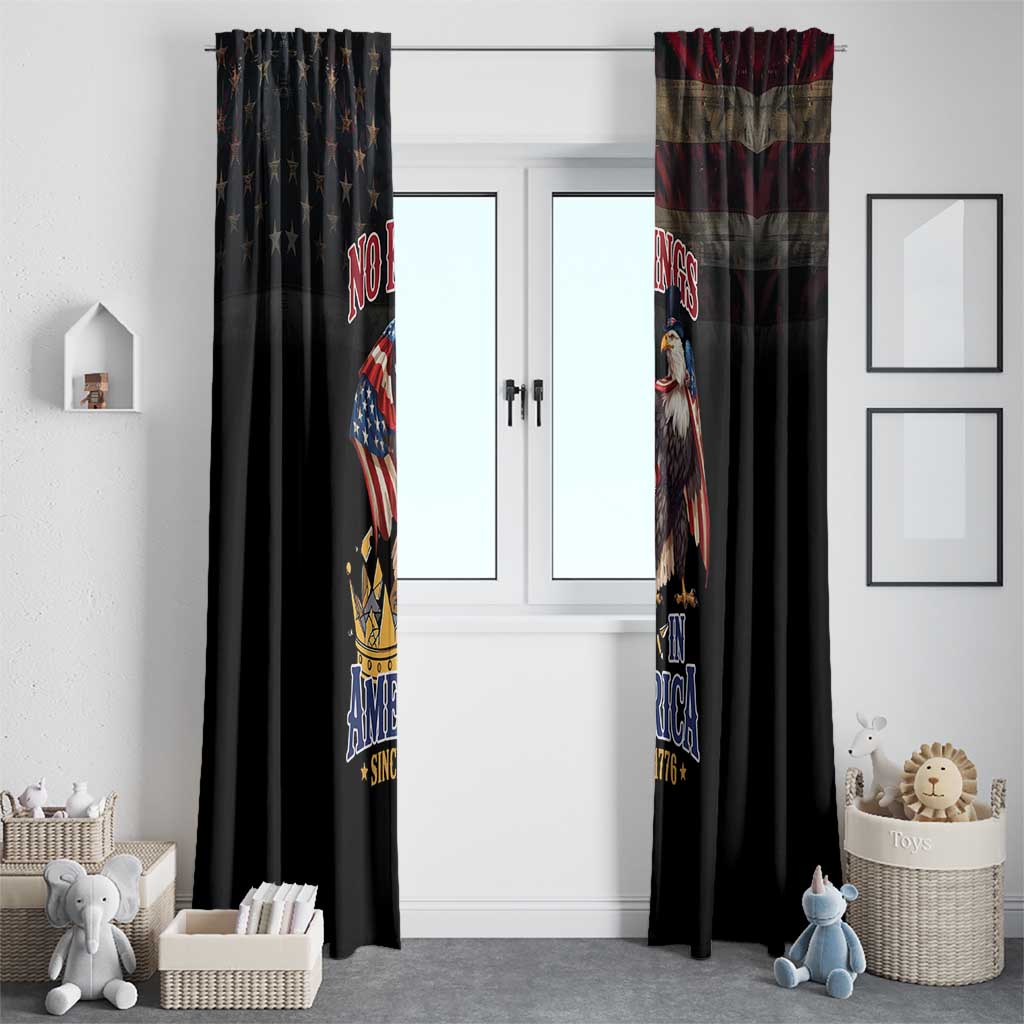 No Kings In America Since 1776 Window Curtain Eagle Crushing Crown - Wonder Print Shop