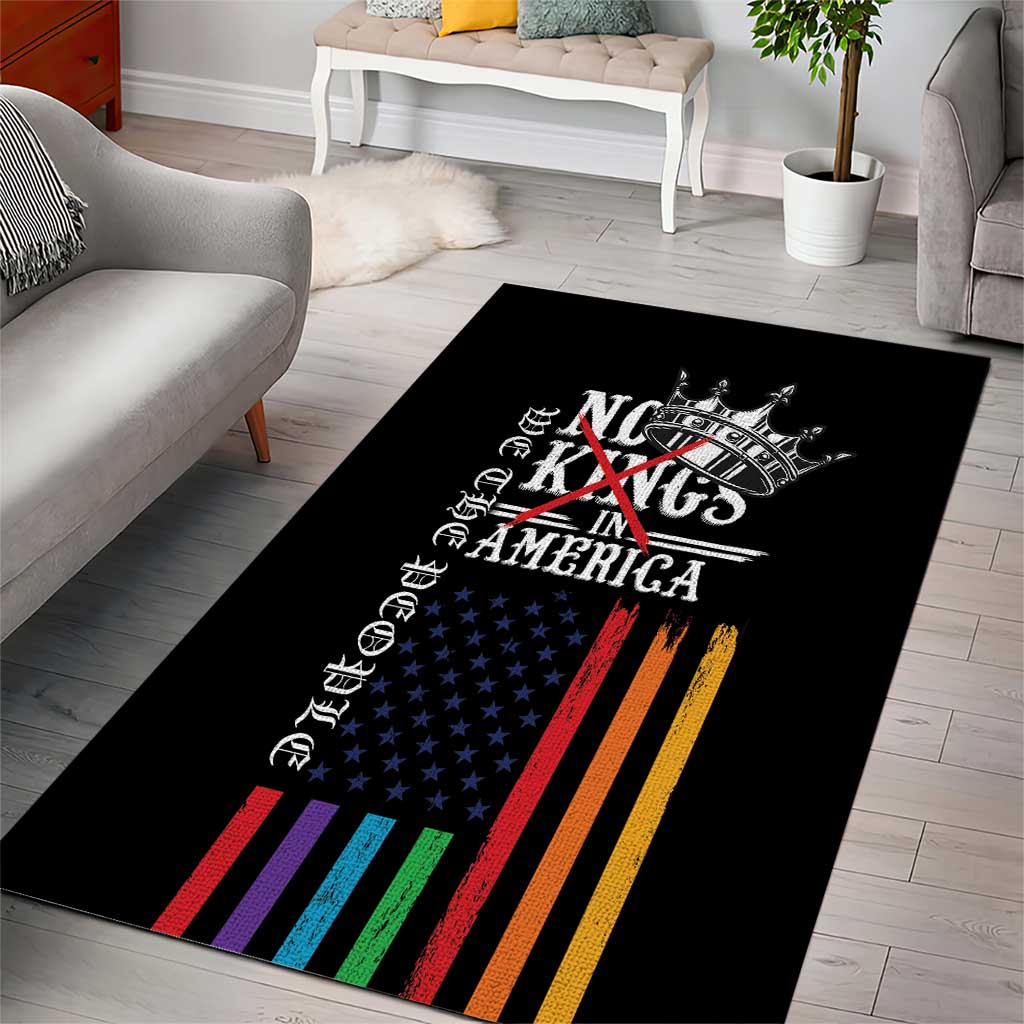 No Kings In America LGBT Area Rug We the People Say No - Wonder Print Shop