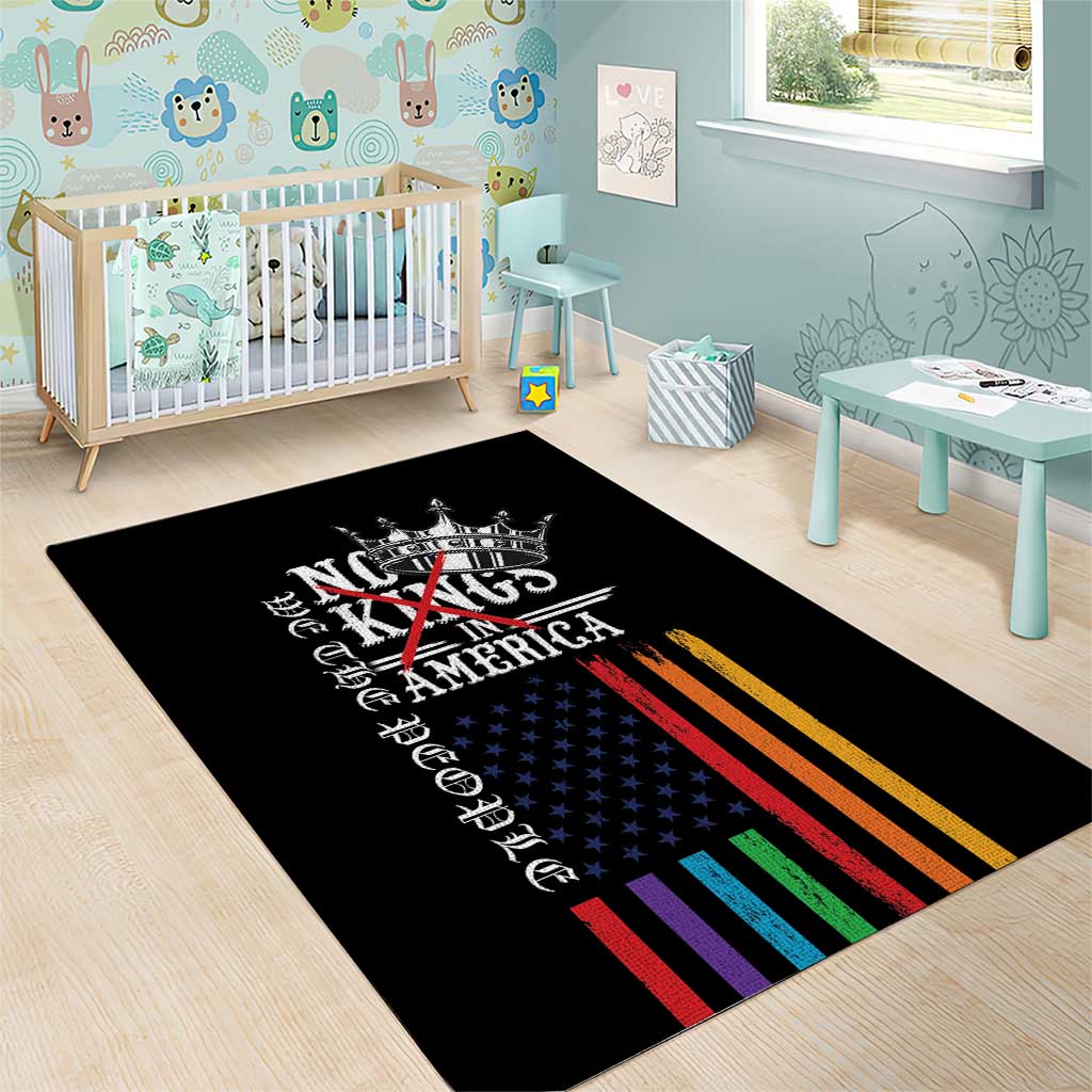 No Kings In America LGBT Area Rug We the People Say No - Wonder Print Shop
