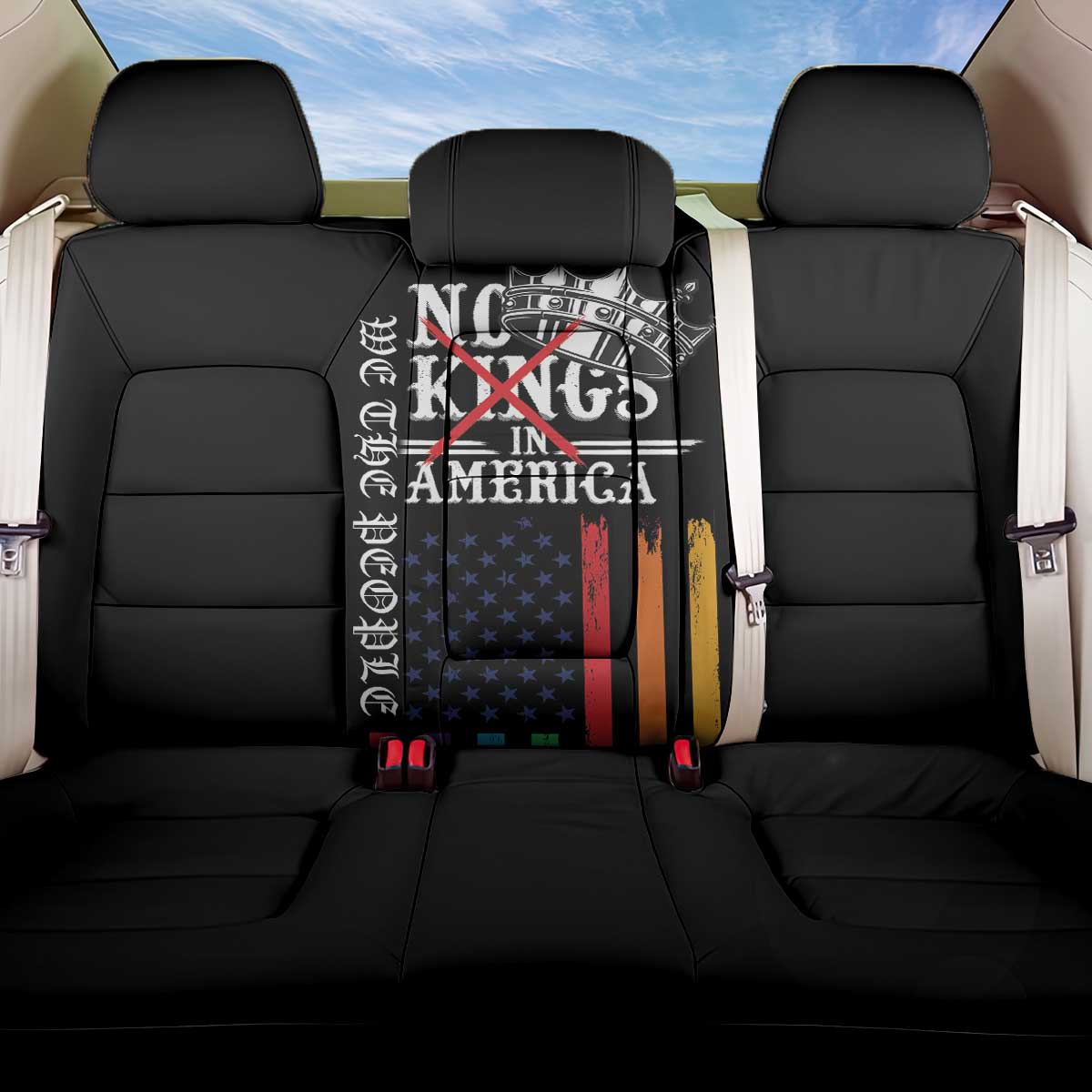 No Kings In America LGBT Back Car Seat Cover We the People Say No - Wonder Print Shop