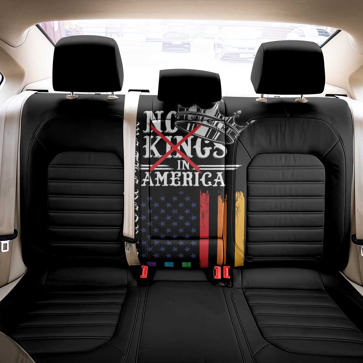 No Kings In America LGBT Back Car Seat Cover We the People Say No - Wonder Print Shop