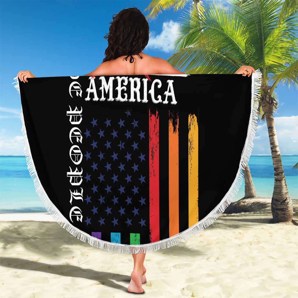 No Kings In America LGBT Beach Blanket We the People Say No - Wonder Print Shop