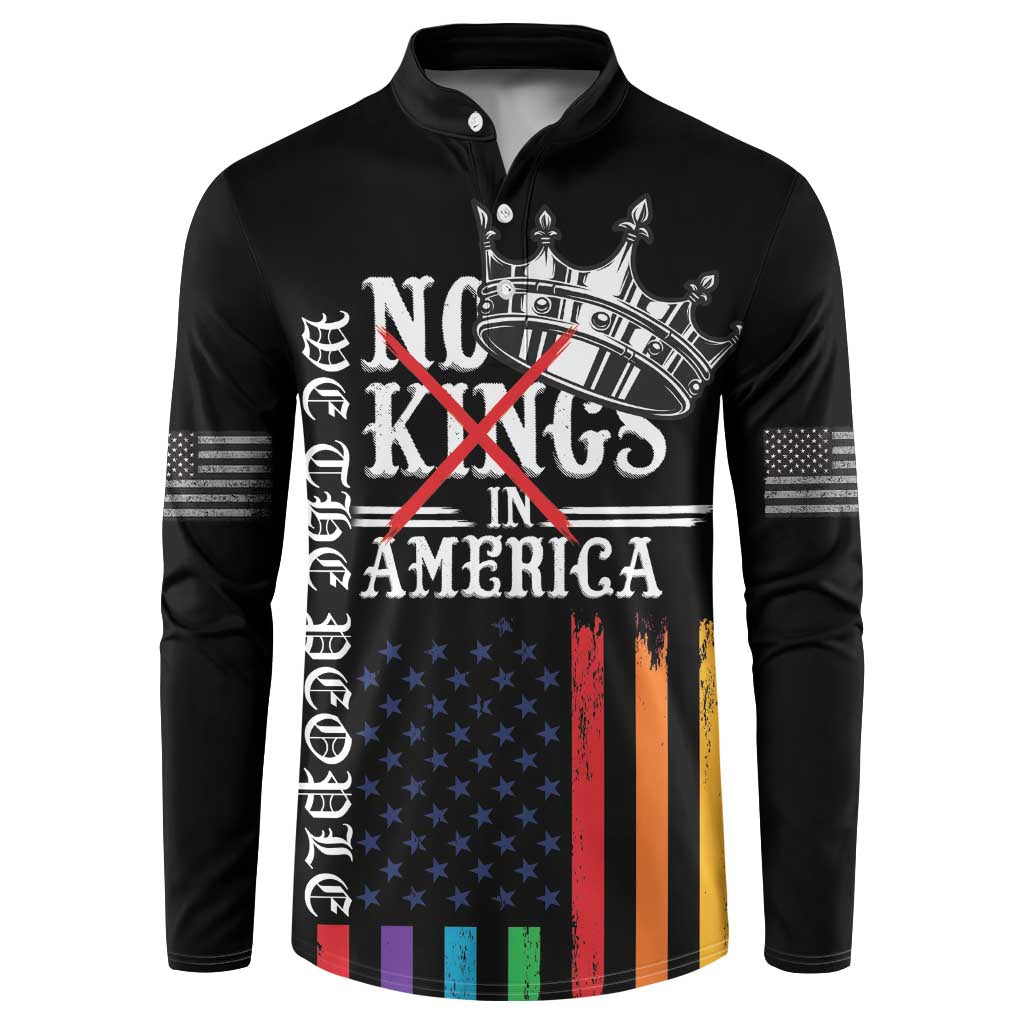 No Kings In America LGBT Button Sweatshirt We the People Say No - Wonder Print Shop