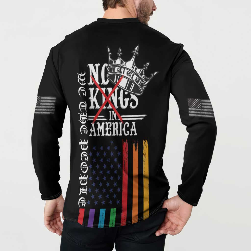 No Kings In America LGBT Button Sweatshirt We the People Say No - Wonder Print Shop