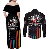 No Kings In America LGBT Couples Matching Off Shoulder Maxi Dress and Long Sleeve Button Shirt We the People Say No - Wonder Print Shop