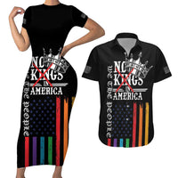 No Kings In America LGBT Couples Matching Short Sleeve Bodycon Dress and Hawaiian Shirt We the People Say No - Wonder Print Shop