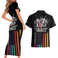 No Kings In America LGBT Couples Matching Short Sleeve Bodycon Dress and Hawaiian Shirt We the People Say No - Wonder Print Shop