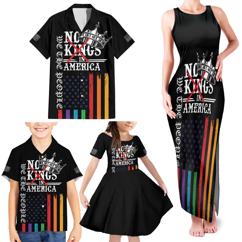 No Kings In America LGBT Family Matching Tank Maxi Dress and Hawaiian Shirt We the People Say No - Wonder Print Shop