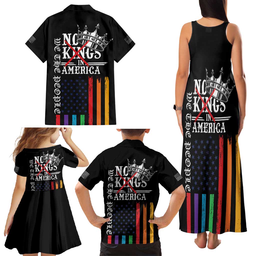 No Kings In America LGBT Family Matching Tank Maxi Dress and Hawaiian Shirt We the People Say No - Wonder Print Shop