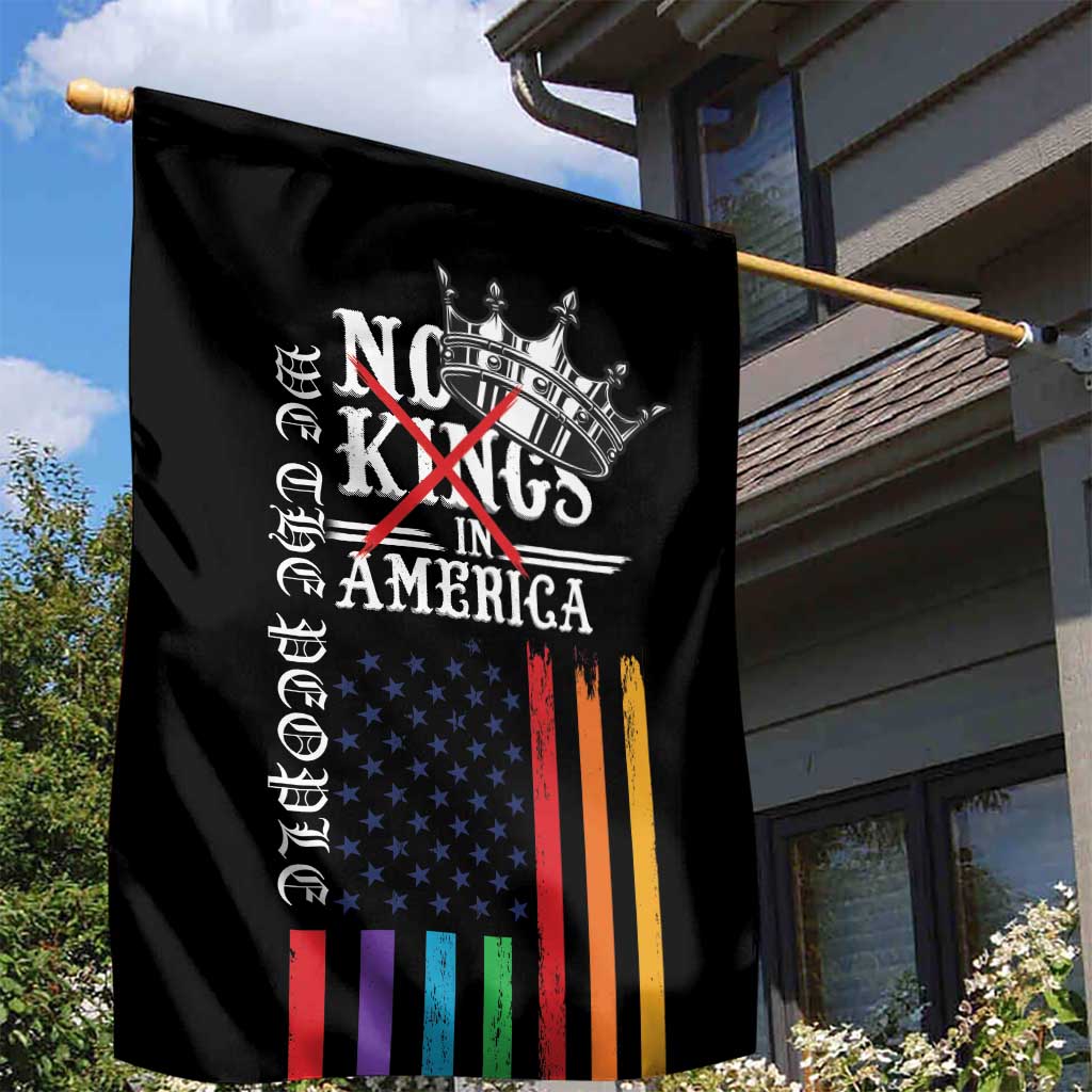 No Kings In America LGBT Garden Flag We the People Say No - Wonder Print Shop