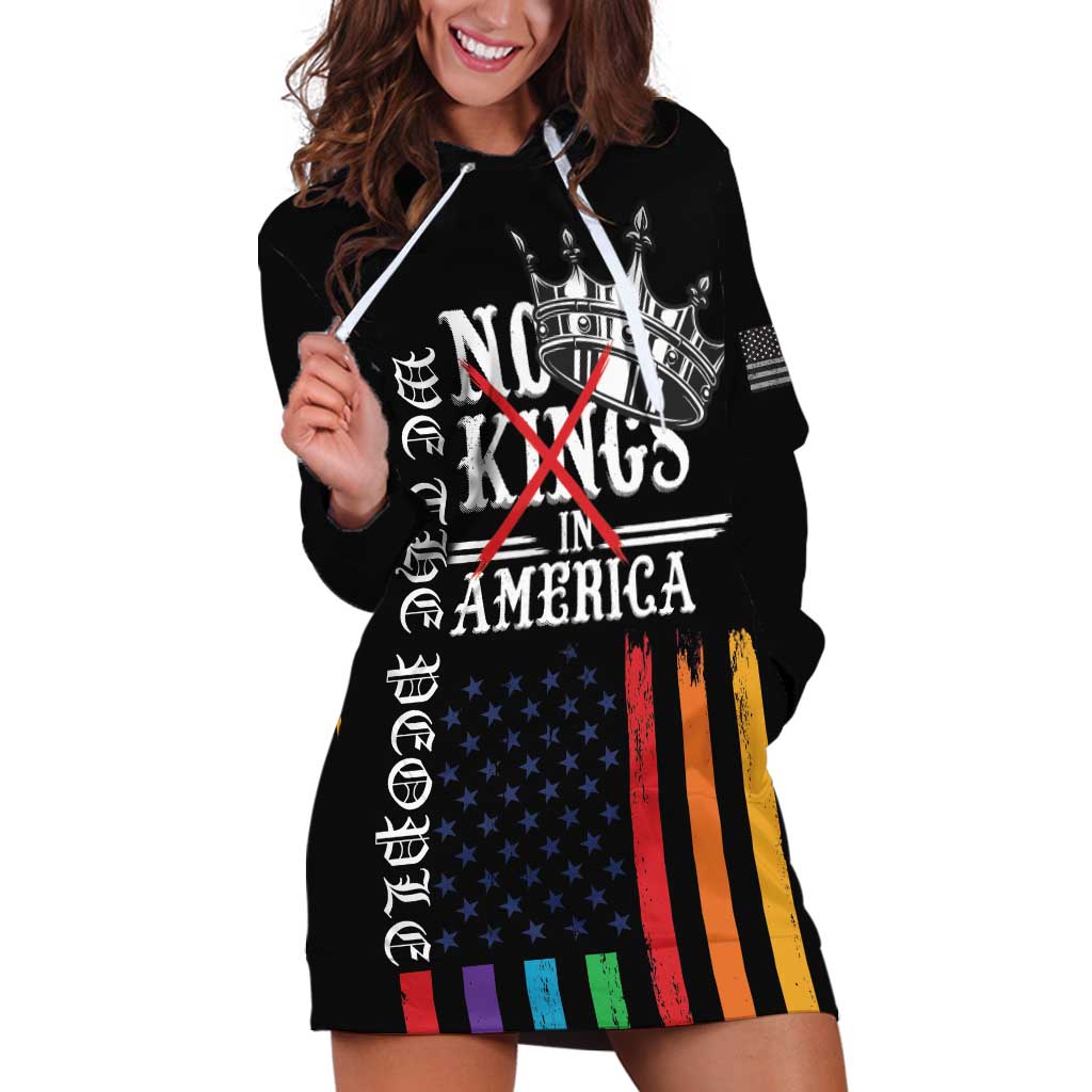 No Kings In America LGBT Hoodie Dress We the People Say No - Wonder Print Shop