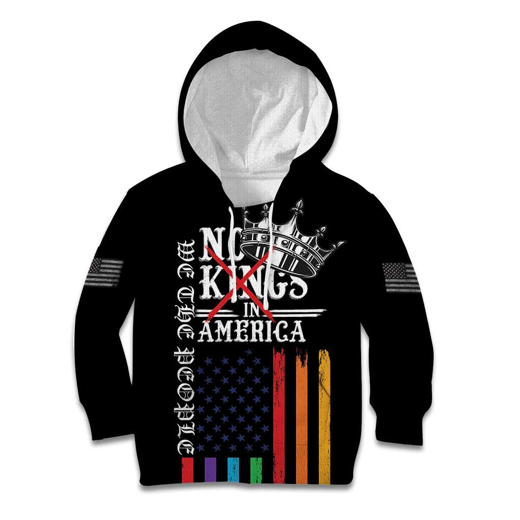No Kings In America LGBT Kid Hoodie We the People Say No - Wonder Print Shop