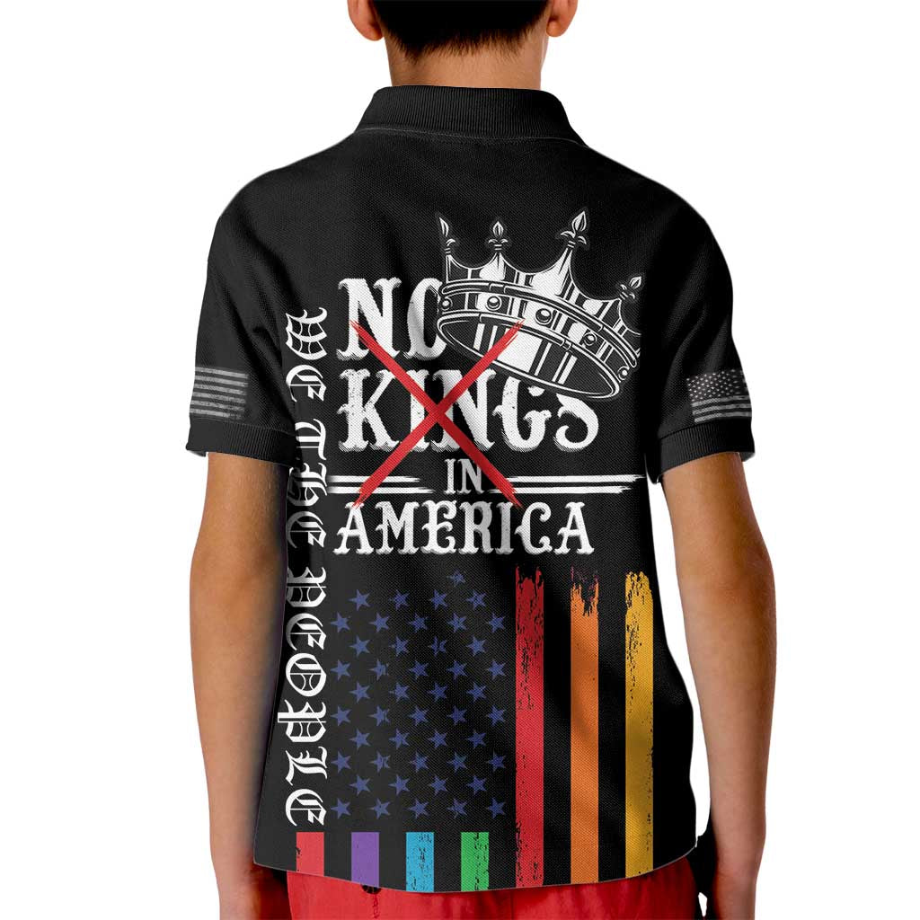No Kings In America LGBT Kid Polo Shirt We the People Say No - Wonder Print Shop