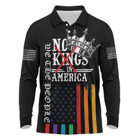 No Kings In America LGBT Long Sleeve Polo Shirt We the People Say No - Wonder Print Shop