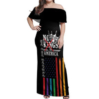 No Kings In America LGBT Off Shoulder Maxi Dress We the People Say No - Wonder Print Shop