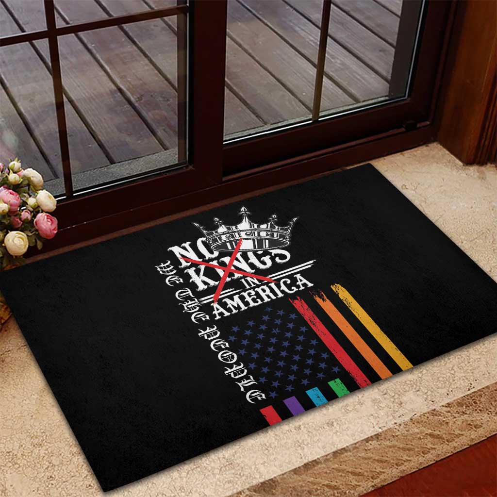 No Kings In America LGBT Rubber Doormat We the People Say No - Wonder Print Shop