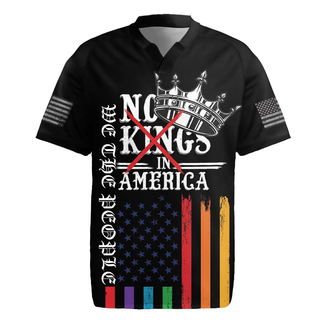 No Kings In America LGBT Rugby Jersey We the People Say No - Wonder Print Shop