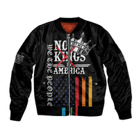No Kings In America LGBT Sleeve Zip Bomber Jacket We the People Say No - Wonder Print Shop