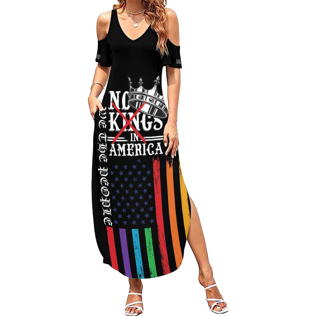 No Kings In America LGBT Summer Maxi Dress We the People Say No - Wonder Print Shop