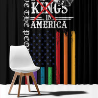No Kings In America LGBT Window Curtain We the People Say No - Wonder Print Shop
