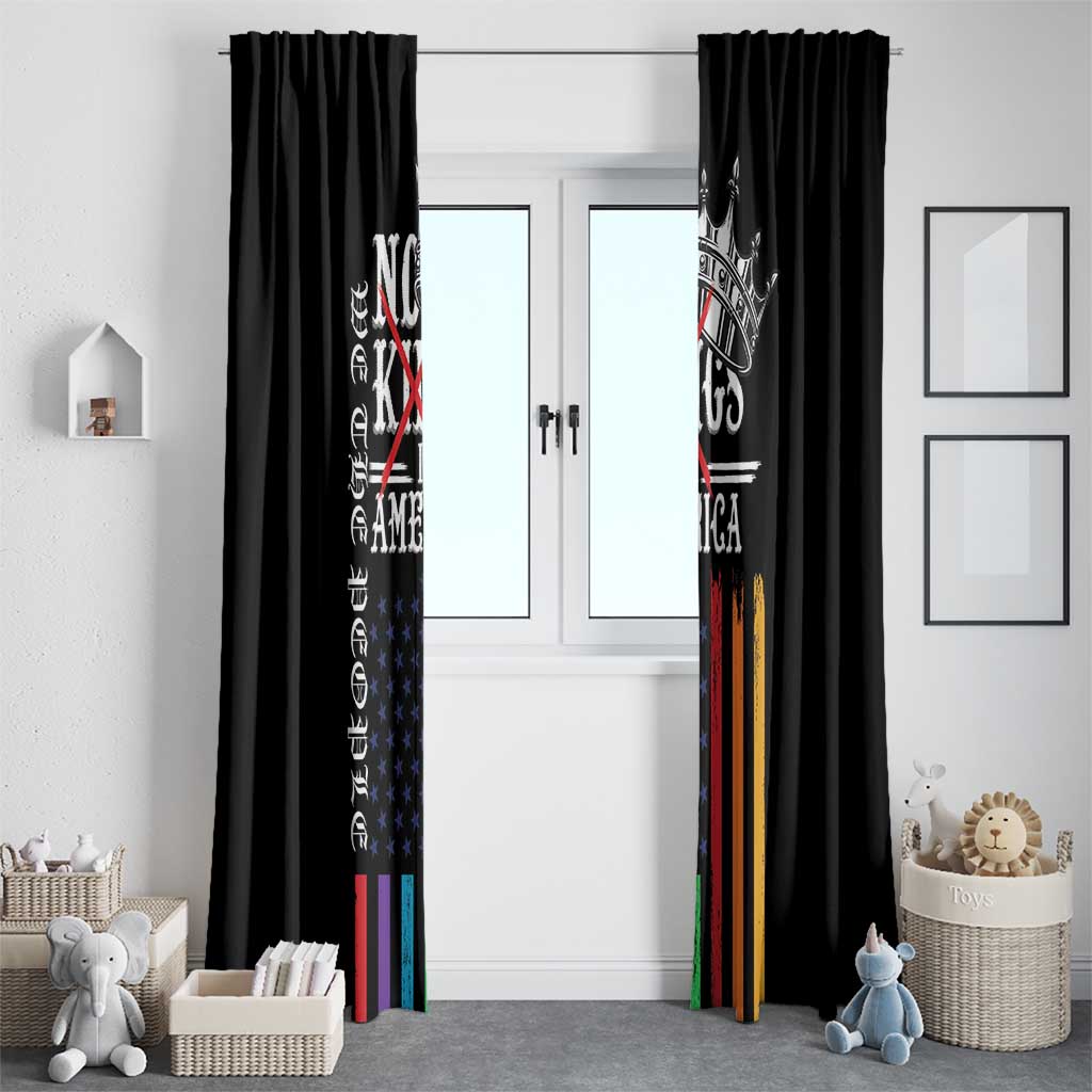 No Kings In America LGBT Window Curtain We the People Say No - Wonder Print Shop