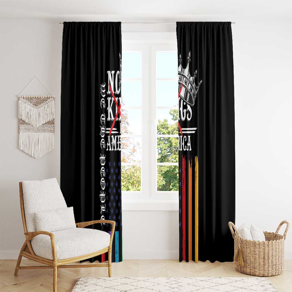 No Kings In America LGBT Window Curtain We the People Say No - Wonder Print Shop