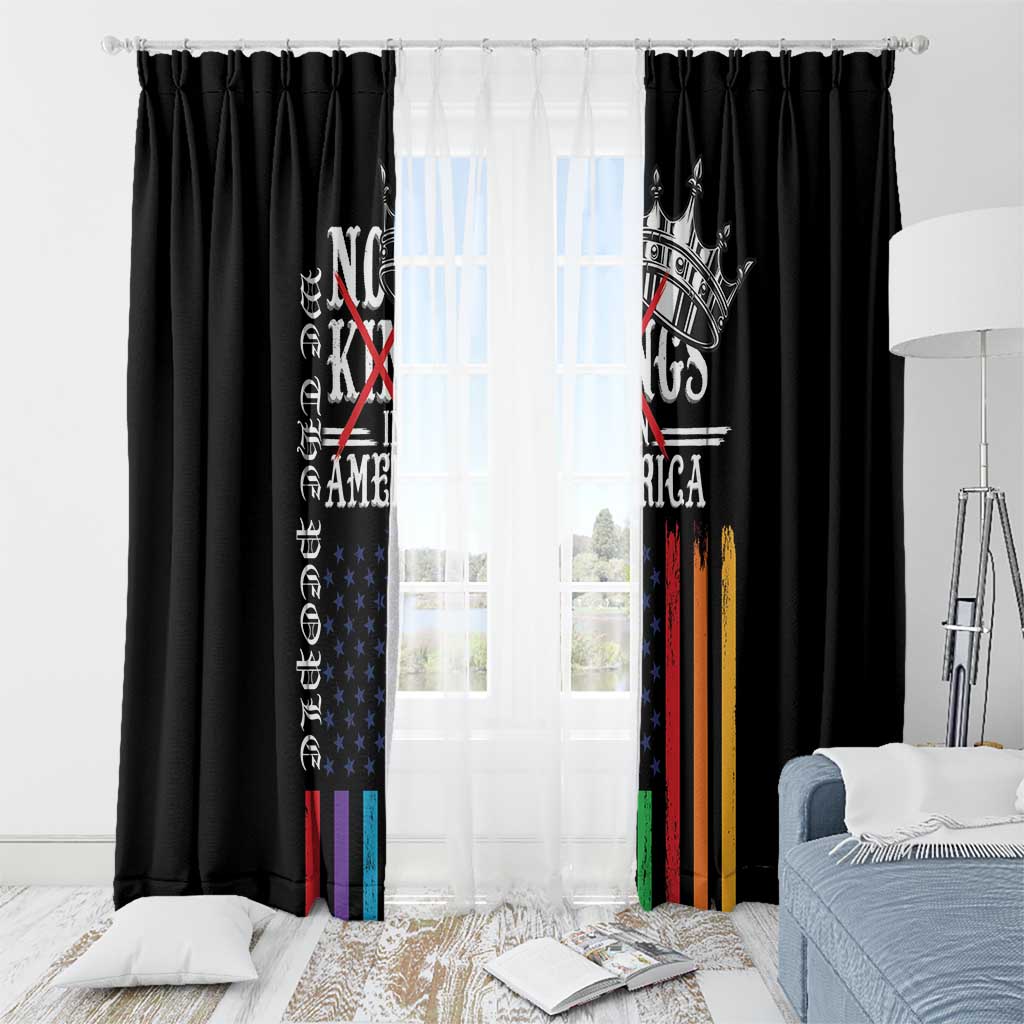 No Kings In America LGBT Window Curtain We the People Say No - Wonder Print Shop