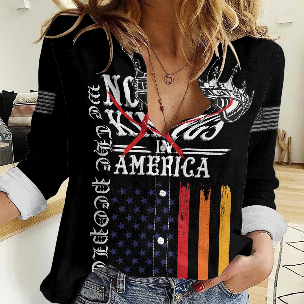 No Kings In America LGBT Women Casual Shirt We the People Say No - Wonder Print Shop